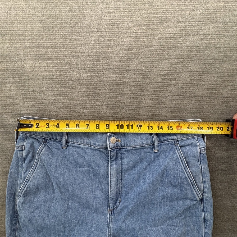 J Crew Denim Trouser Jean Womens 33P Blue Wide Leg Casual Stretch - Picture 6 of 11